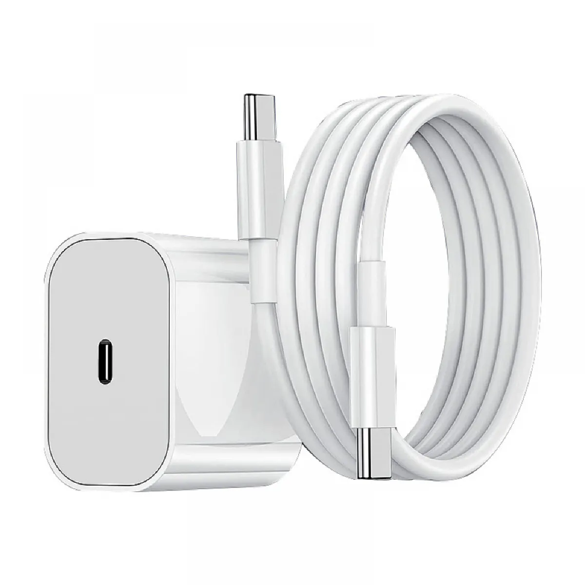 Chargeur rapide pour iPhone, prise de chargeur mural USB C 20 W avec câble de 1,8 m de type C vers Lightning cordon de synchronisation de données de charge rapide pour iPhone14 13 12 11 Pro Max Mini Xs Xr X 8 iPad(1 paquet)