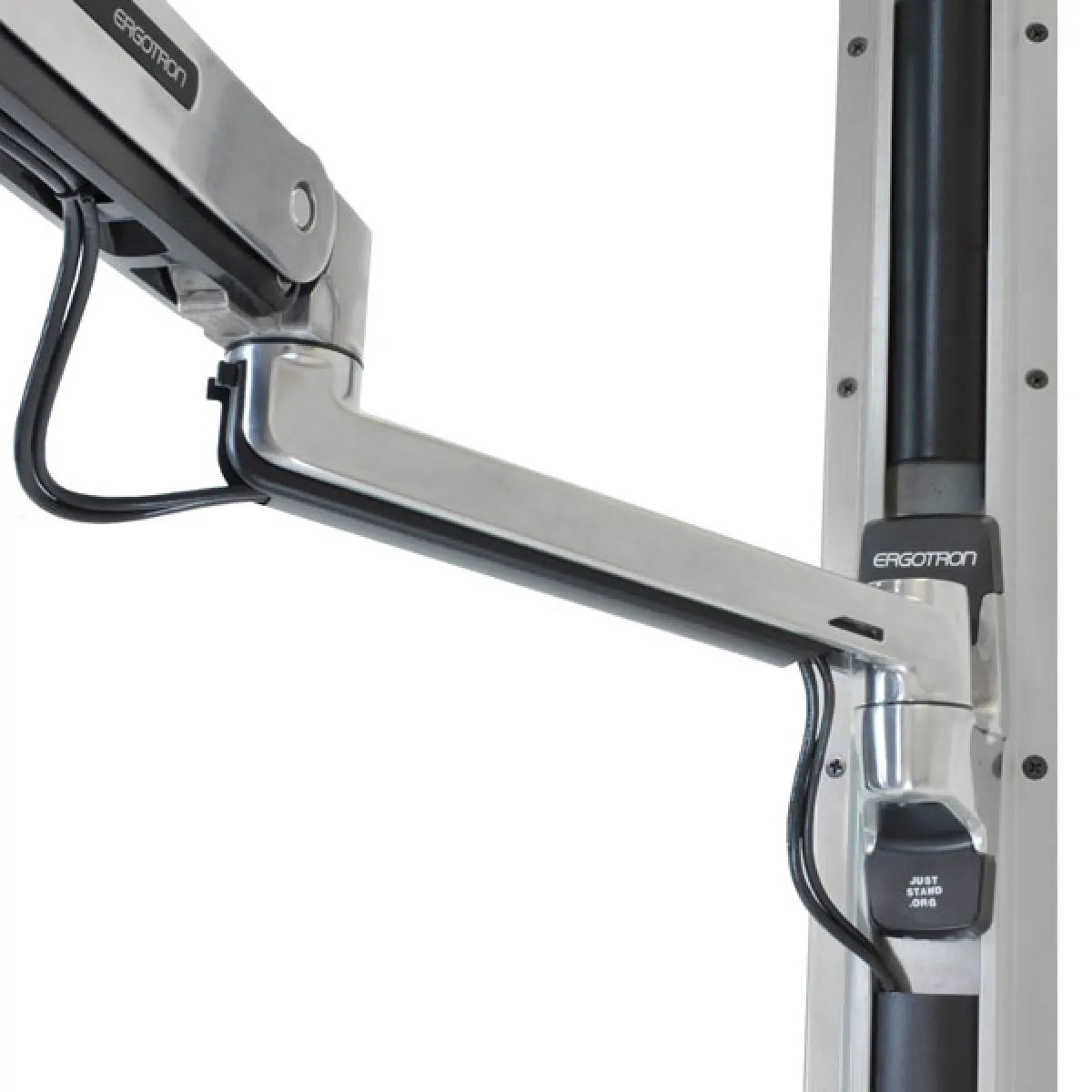 Ergotron LX Sit-Stand Wall Mount LCD Arm 106,7 cm (42") Acier inoxydable