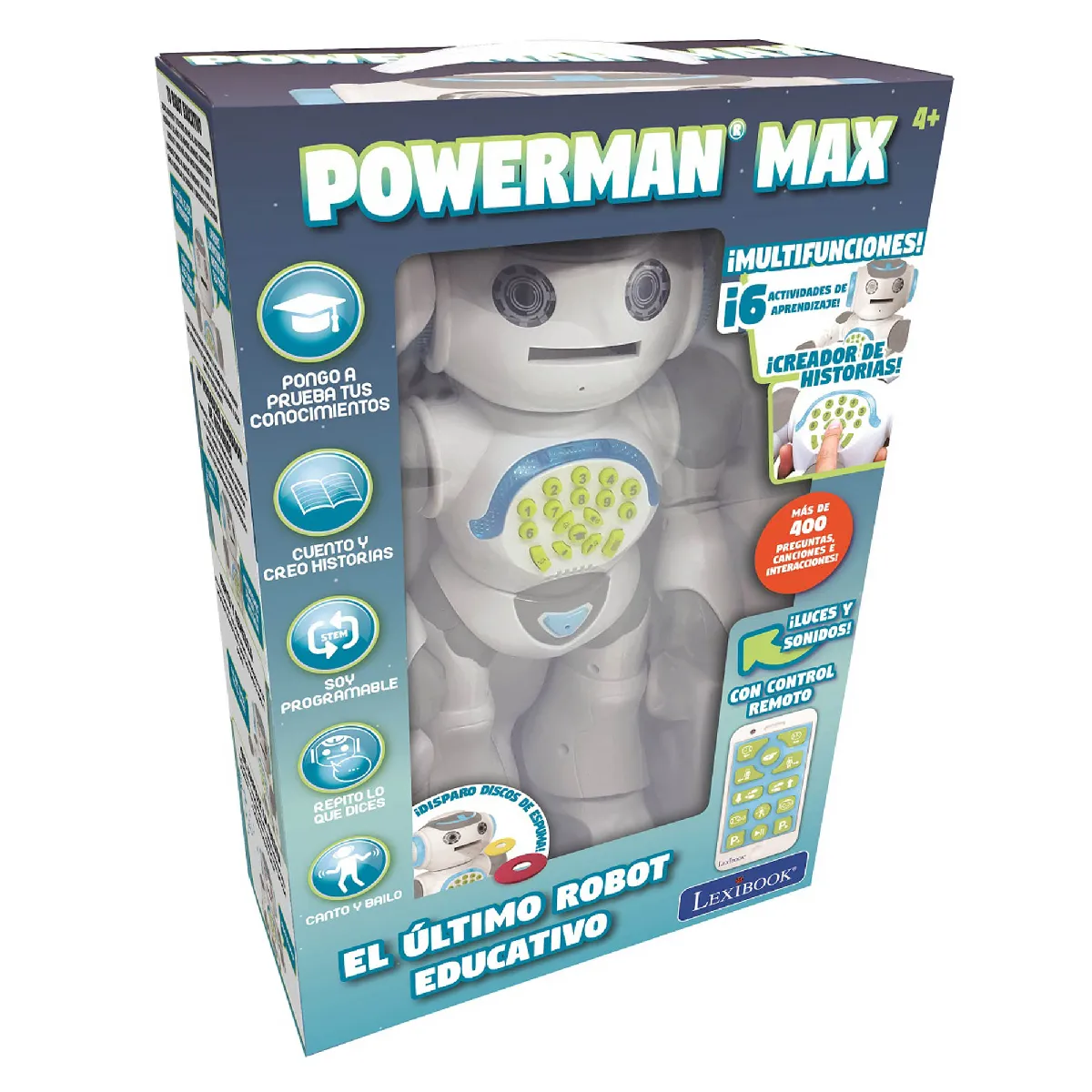 POWERMAN MAX - Mon Robot Ludo-Éducatif (Espagnol)