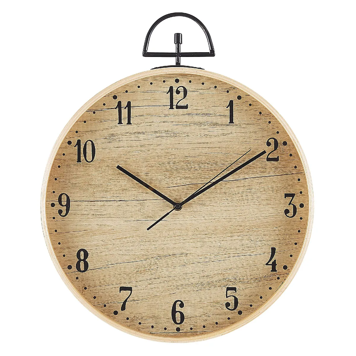 Horloge murale OPFIKON 40 cm Bois d'ingénierie Bois clair