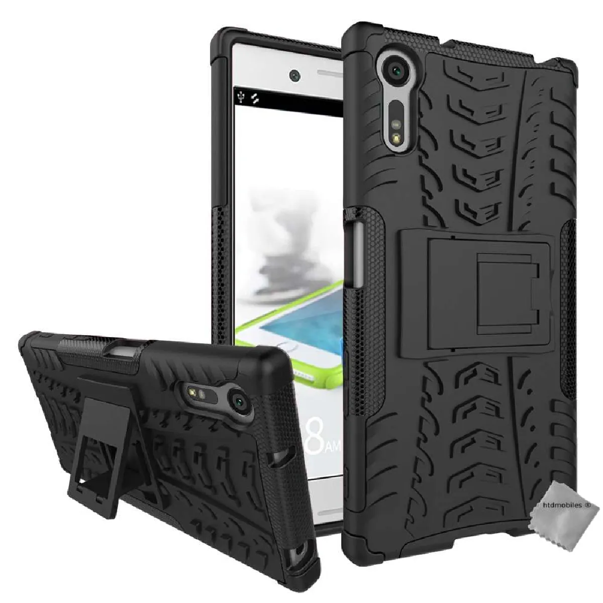 Coque anti choc pour Sony Xperia XZ + film ecran - NOIR