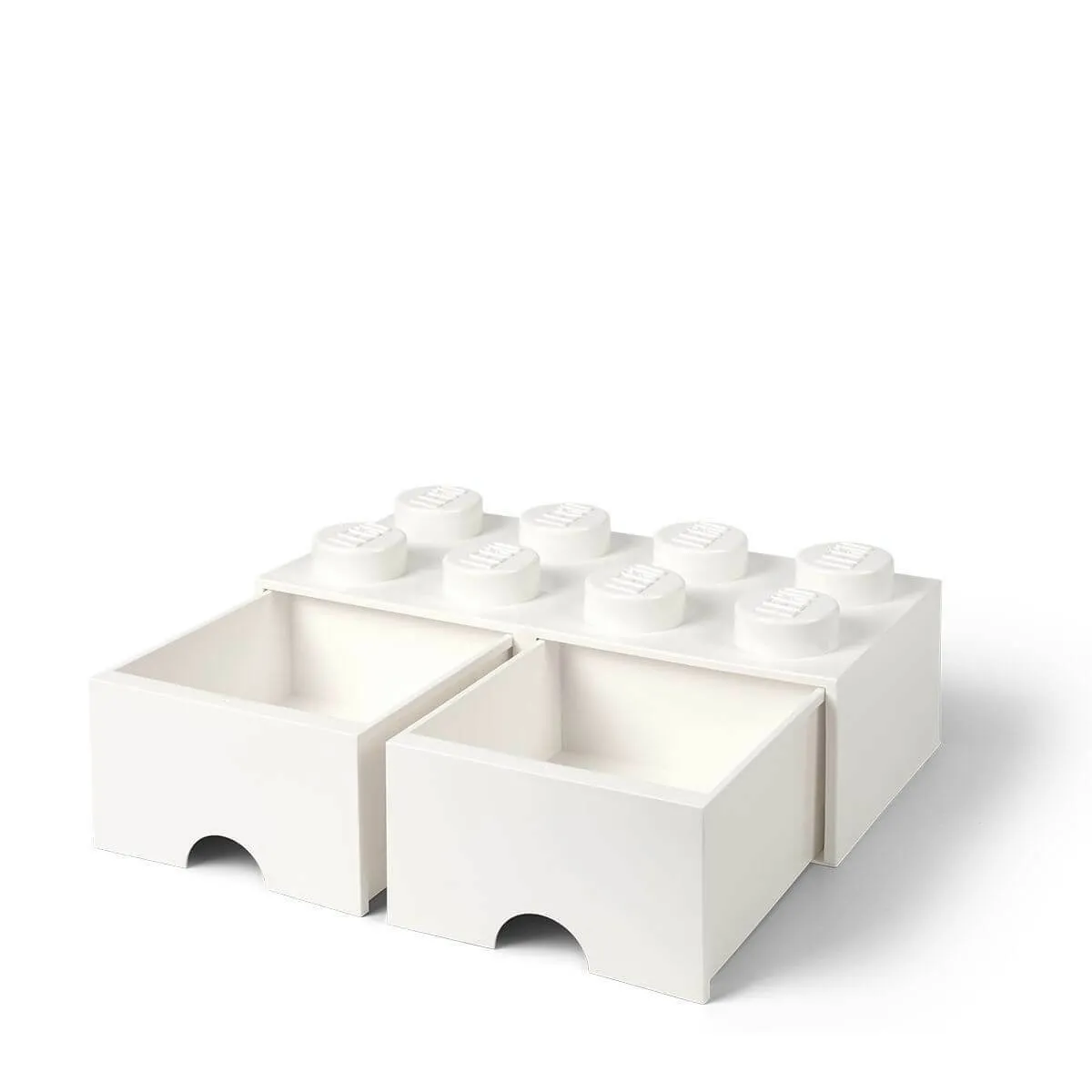 Grande brique de rangement empilable avec tiroirs blanc - Lego Décoration