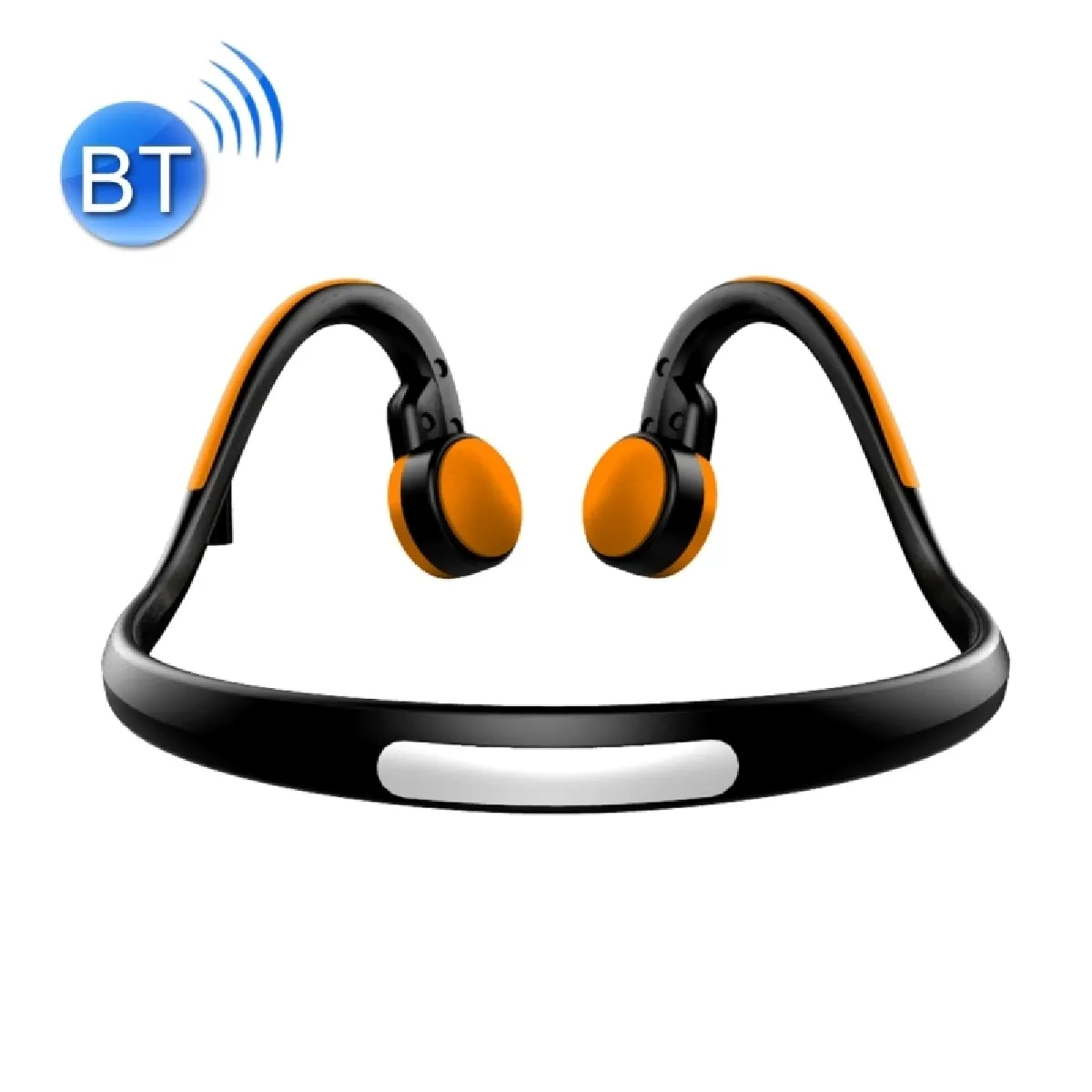 Casque Bluetooth Sport Orange pour iPhone, Samsung, Huawei, Xiaomi, HTC et autres téléphones intelligents ou autres périphériques audio Conduction osseuse V4.1 + EDR Sports sur l'oreille avec micro,