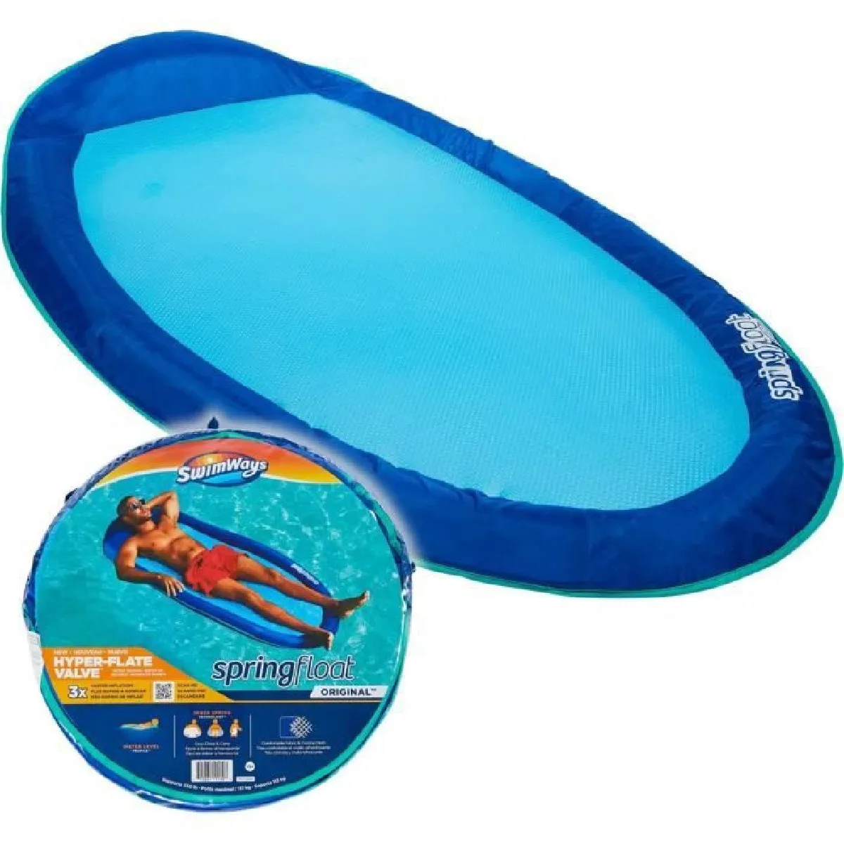 SWIMWAYS - SPRING FLOAT ORIGINAL NEW VALVE - bouée gonflable et tissu - matelas de piscine transportable - 6060919