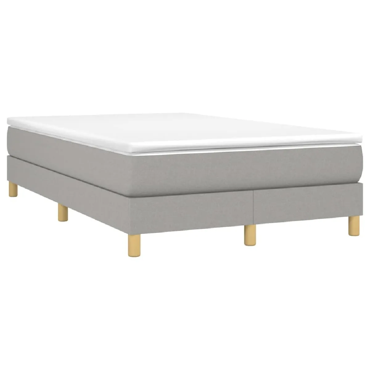 Lit adulte- Lit + matelas,Sommier à lattes de lit et matelas gris clair 120x190 cm tissu -GKD82072