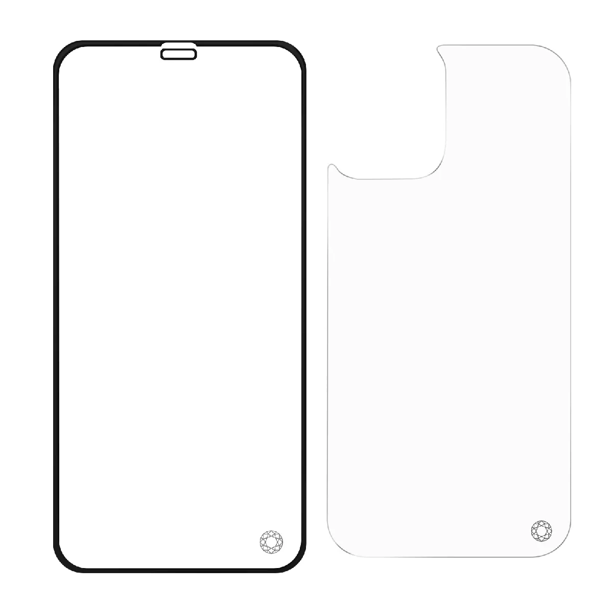 Film Avant et Arrière pour iPhone 12 Mini Garantie à vie Force Glass Transparent