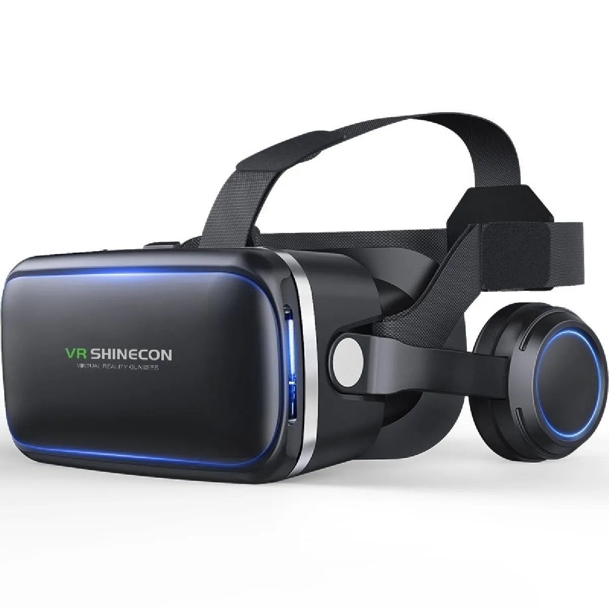 Casque VR Lunettes vidéo 3D de réalité virtuelle VR SHINECON G04E Adaptées aux téléphones intelligents de 3,5 à 6,0 pouces avec HiFi Noir