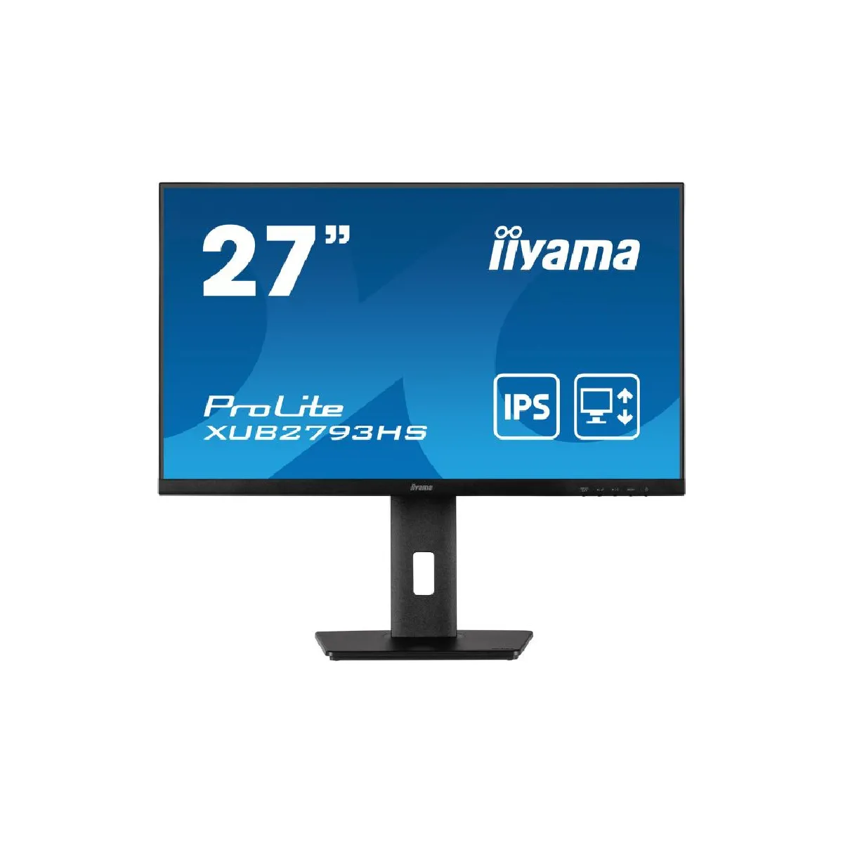 Ecran IIYAMA 27'' Dalle IPS Ultra mince 16:9 1ms 100Hz 250cd/m² 1920x1080 1xHDMI 1xDisplayPort HP 2x2W 15cm pied réglable en hauteur + Pivo TCO