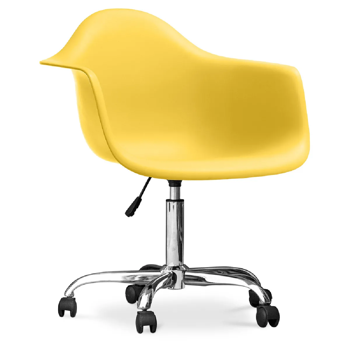 Chaise de bureau Weston Scandinave Style Premium Design avec roulettes Jaune