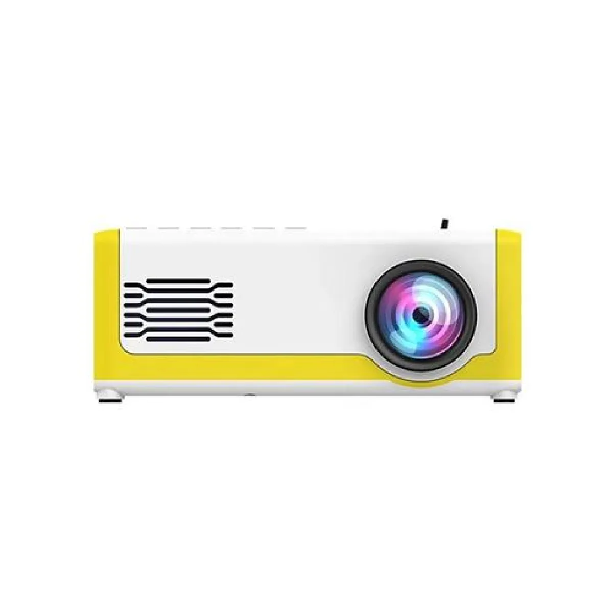 Mini projecteur de poche pour cinéma maison pour iPhone et smartphone Android jaune TYY021