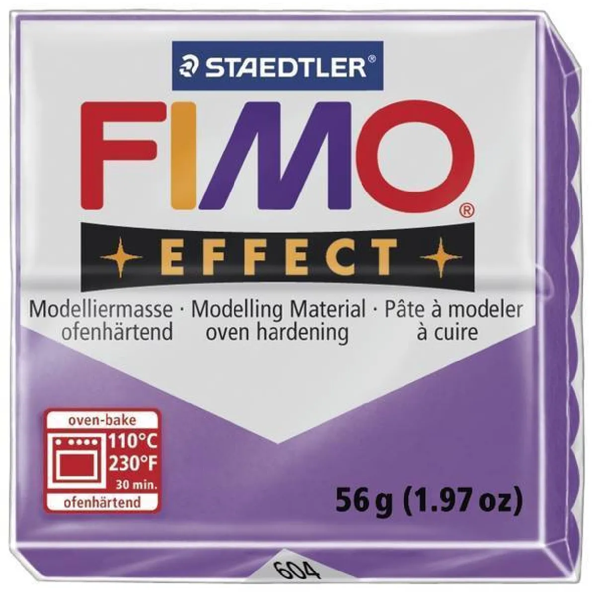 Pâte Fimo 57 g Effect Translucide Lilas 8020.604 - Fimo