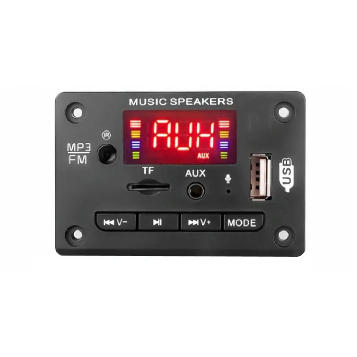 Accessoire Autoradio Bluetooth MP3 Décodage Audio Écran Couleur USB Télécommande Noir YONIS