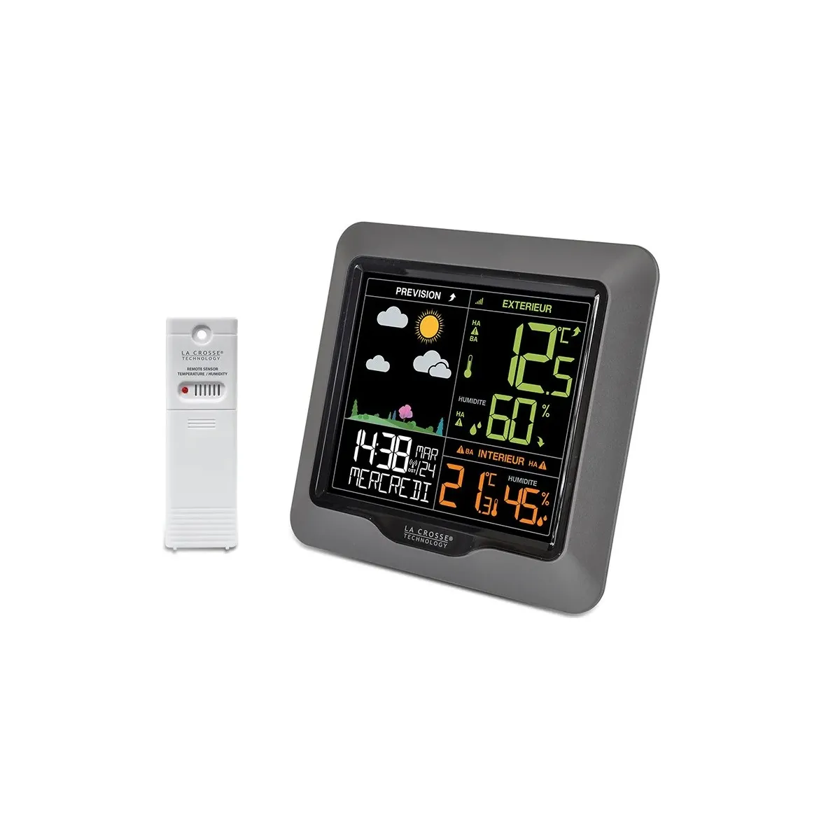 Station météo sans fil avec écran lcd couleur - WS6822-SILVER - LA CROSSE TECHNOLOGY