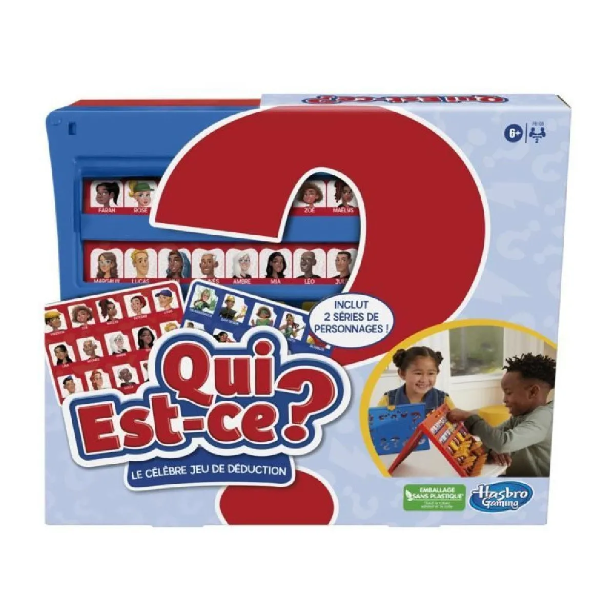 Qui est-ce ? classique, jeu de plateau pour enfants a partir de 6 ans, 2 joueurs