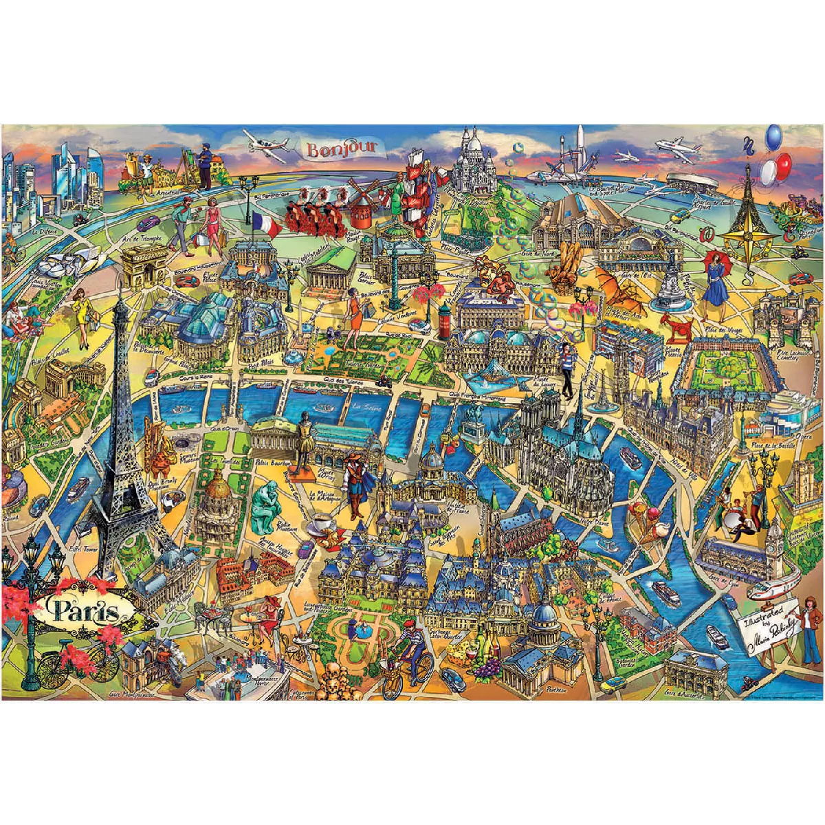 Educa Borras Educa Puzzle Plan De Paris Puzzle Animaux Rue