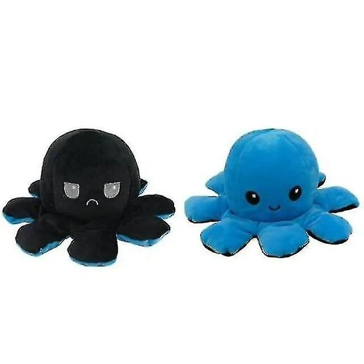 Réversible Poulpe en peluche en peluche toyblue noir