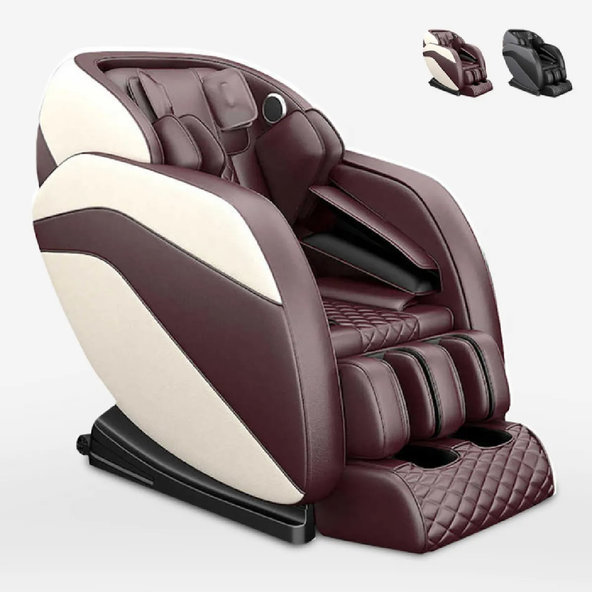 Fauteuil de massage professionnel électrique 3D Zero Gravity Shiatsu Kiran, Couleur: Beige