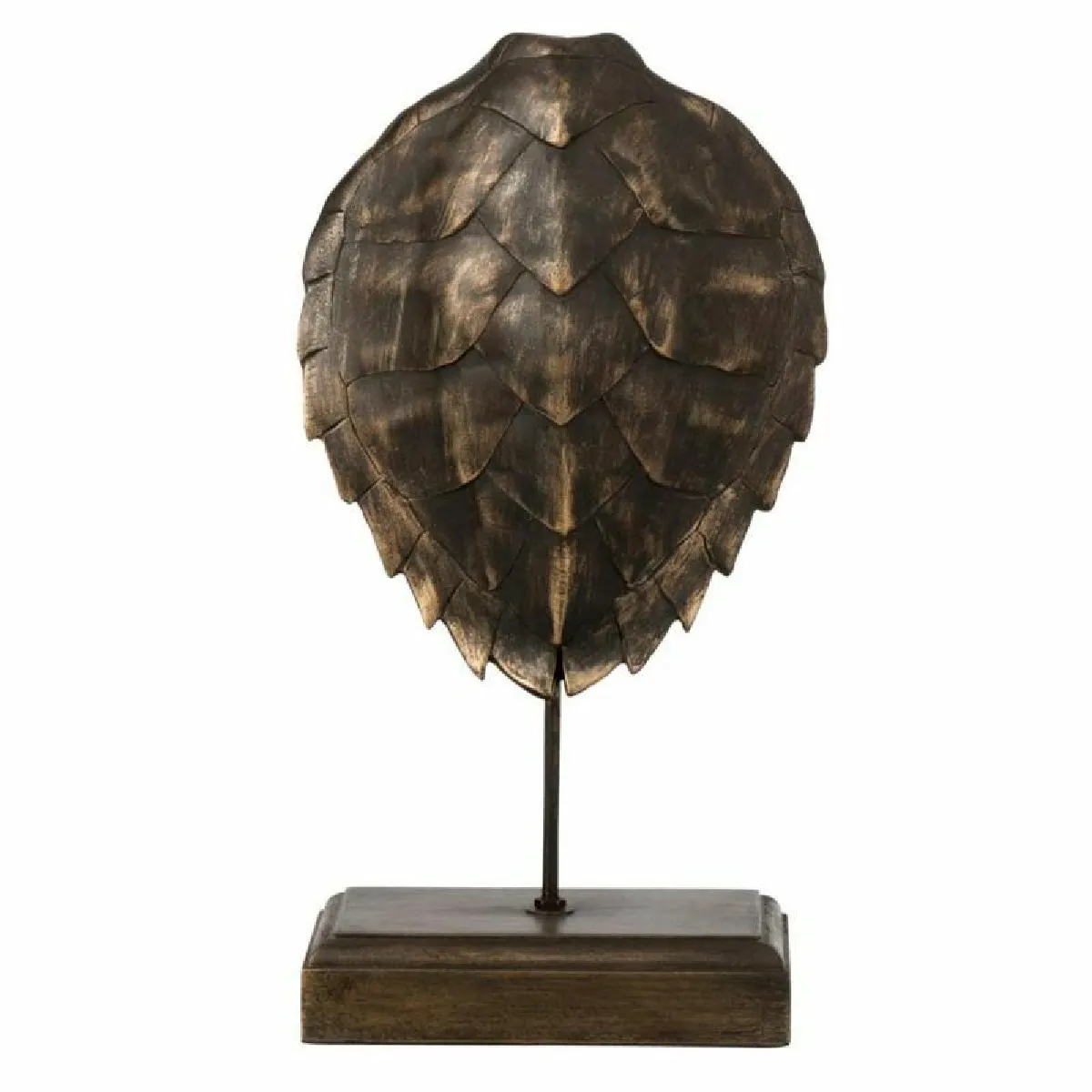 Statuette Déco Carapace de Tortue 35cm Bronze