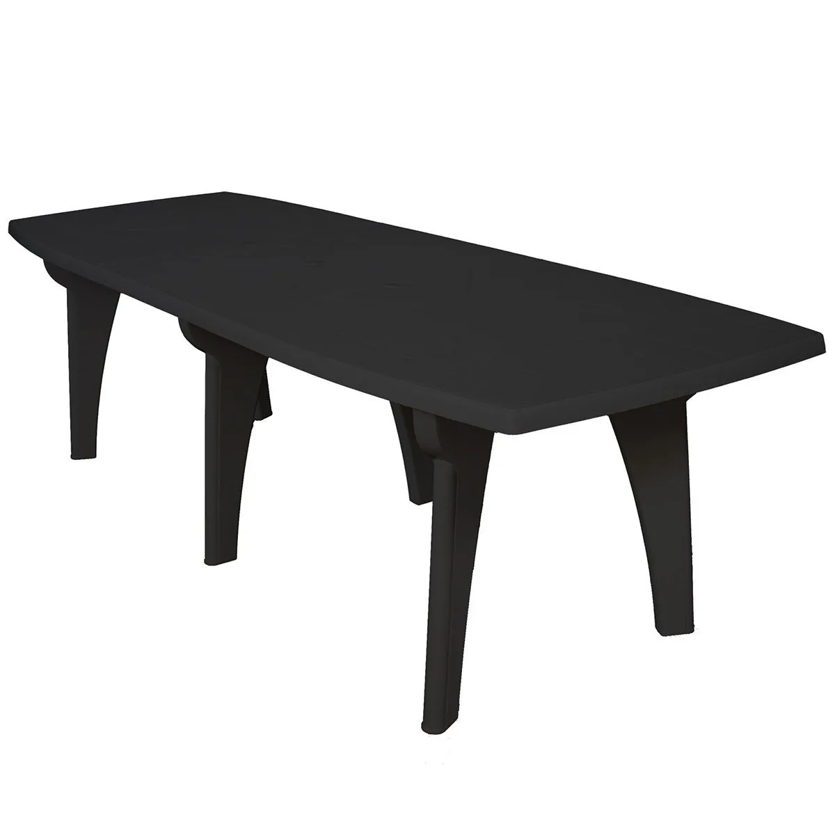 Table de jardin avec rallonge Lipari 2 - 8 a 10 places - 250 x 90 x 72, 8 cm - Gris anthracite