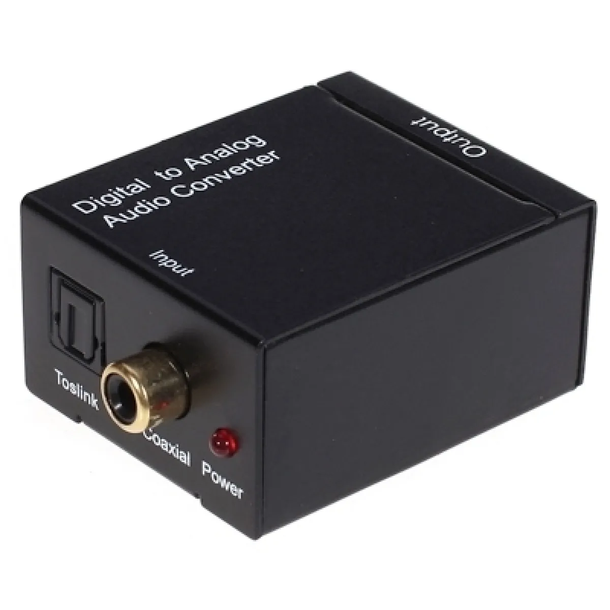 Adaptateur noir Convertisseur Coaxial Optique Numérique vers Analogique RCA Audio