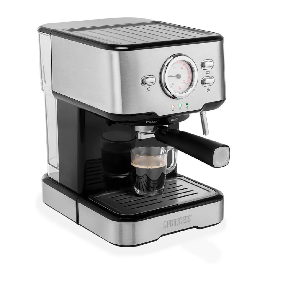 machine à expresso et à capsules de 1,5L et de 20 bars 1100W gris