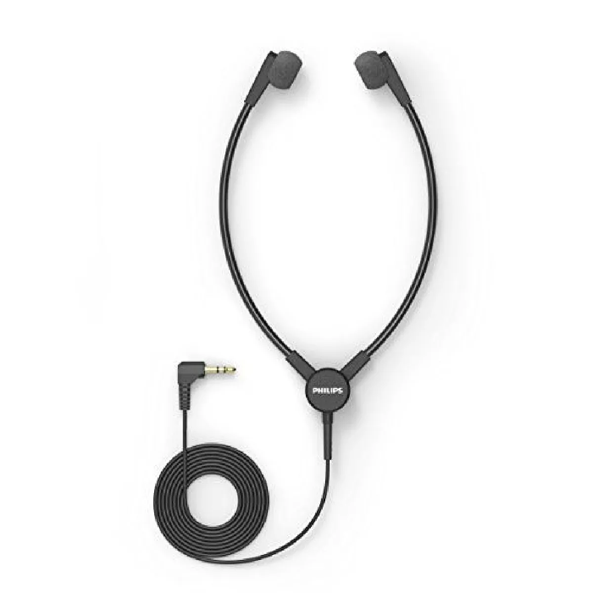 Philips Casque Stéthoscope de lecture pour Philips Kit de dictée et systèmes de lecture, prise jack 3,5mm, anthracite Non articulé et sans crochets auriculaires anthracite