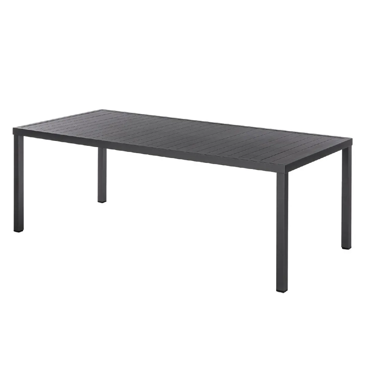 Table fixe rectangulaire Piazza - 8 Places - Graphite