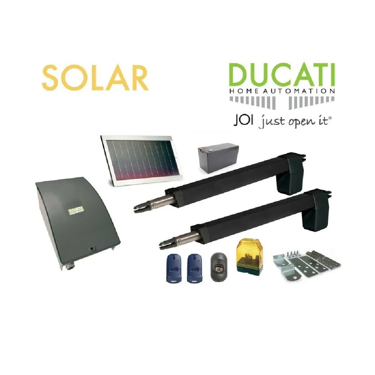 HC812-300 SOLAIRE automatisme kit motorisation - DUCATI HOME-AUTOMATION - Automatisme de Portail - Longueur de course 300mm