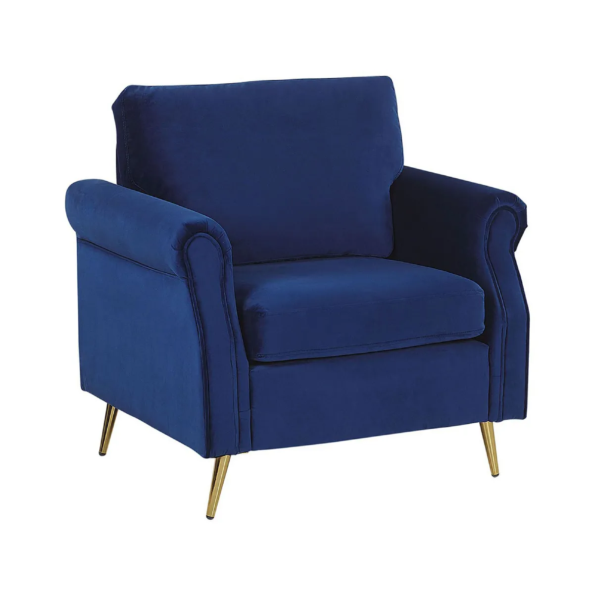 Fauteuil VIETAS Velours Bleu marine