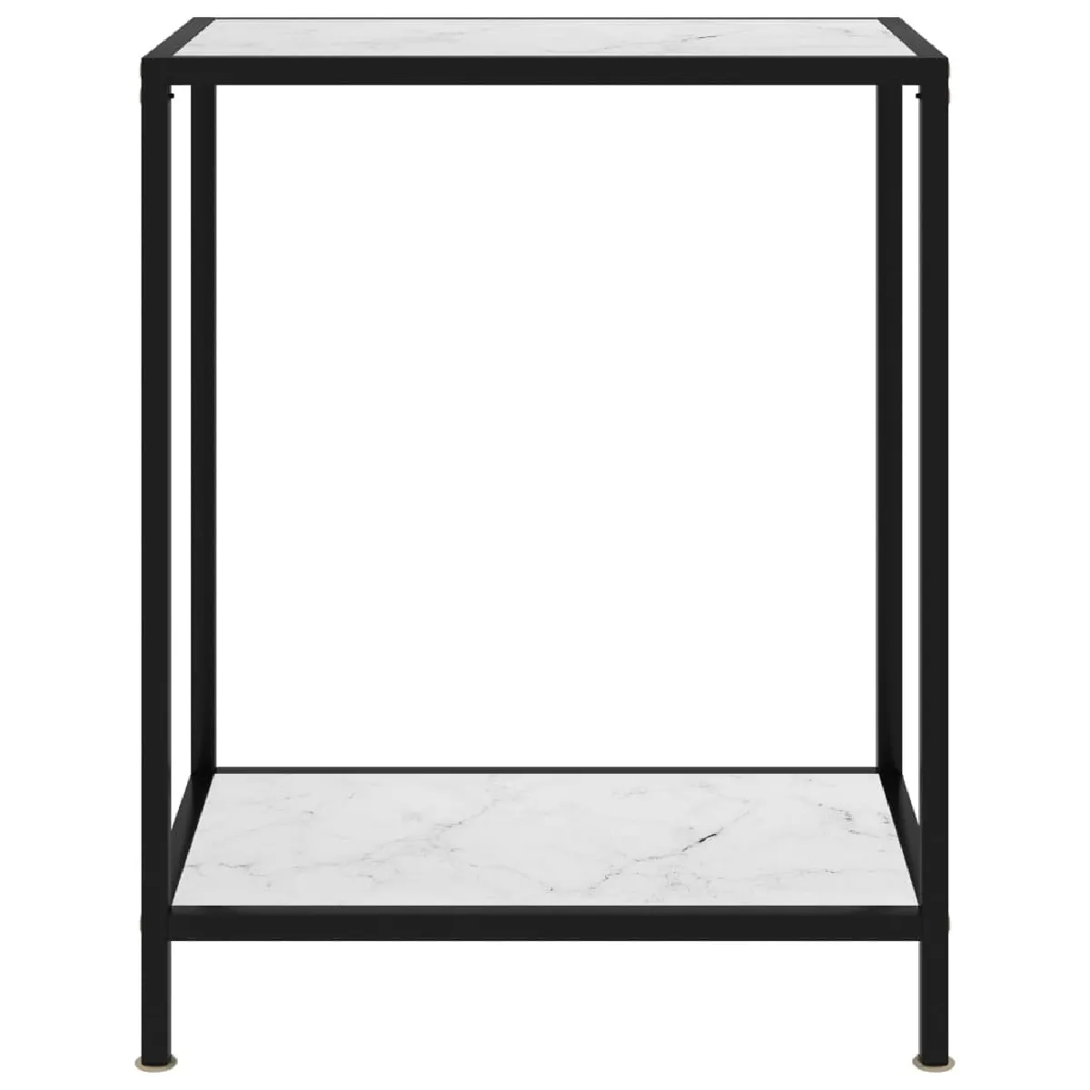 Table console - Meuble d'entrée - Table d'appoint Blanc 60x35x75 cm Verre trempé -GKD52807