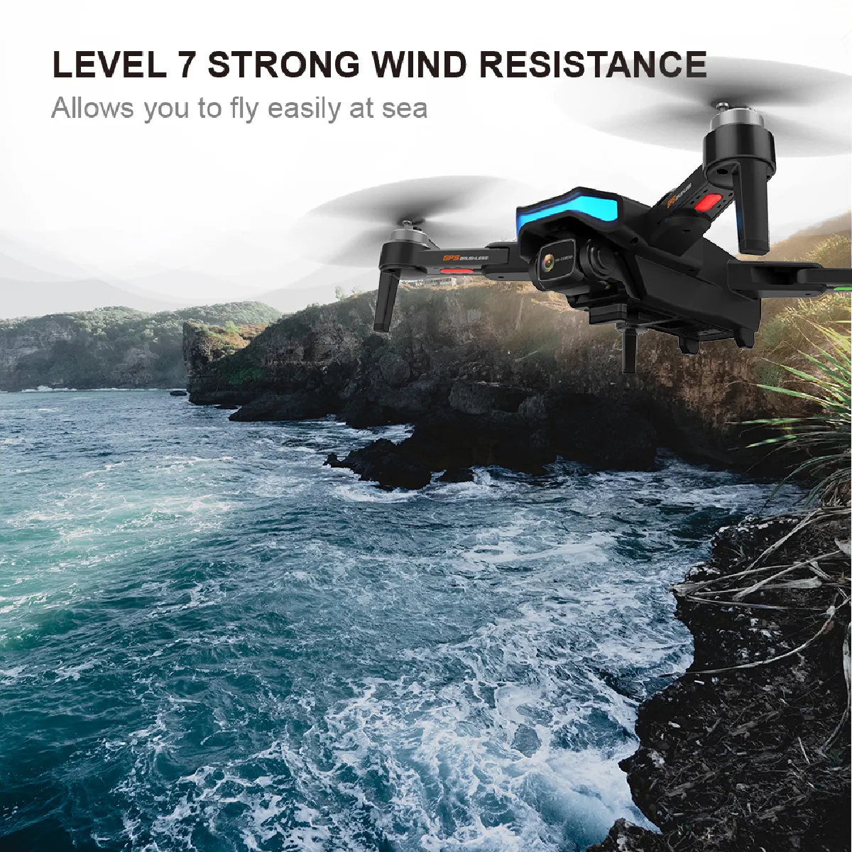 F188 1km Caméra longue distance Drone 6K GPS Professionnel 5G WiFi FPV Brushless Professionnel Pliable RC DRON Quadcopter - RC Helicopter(Le noir)