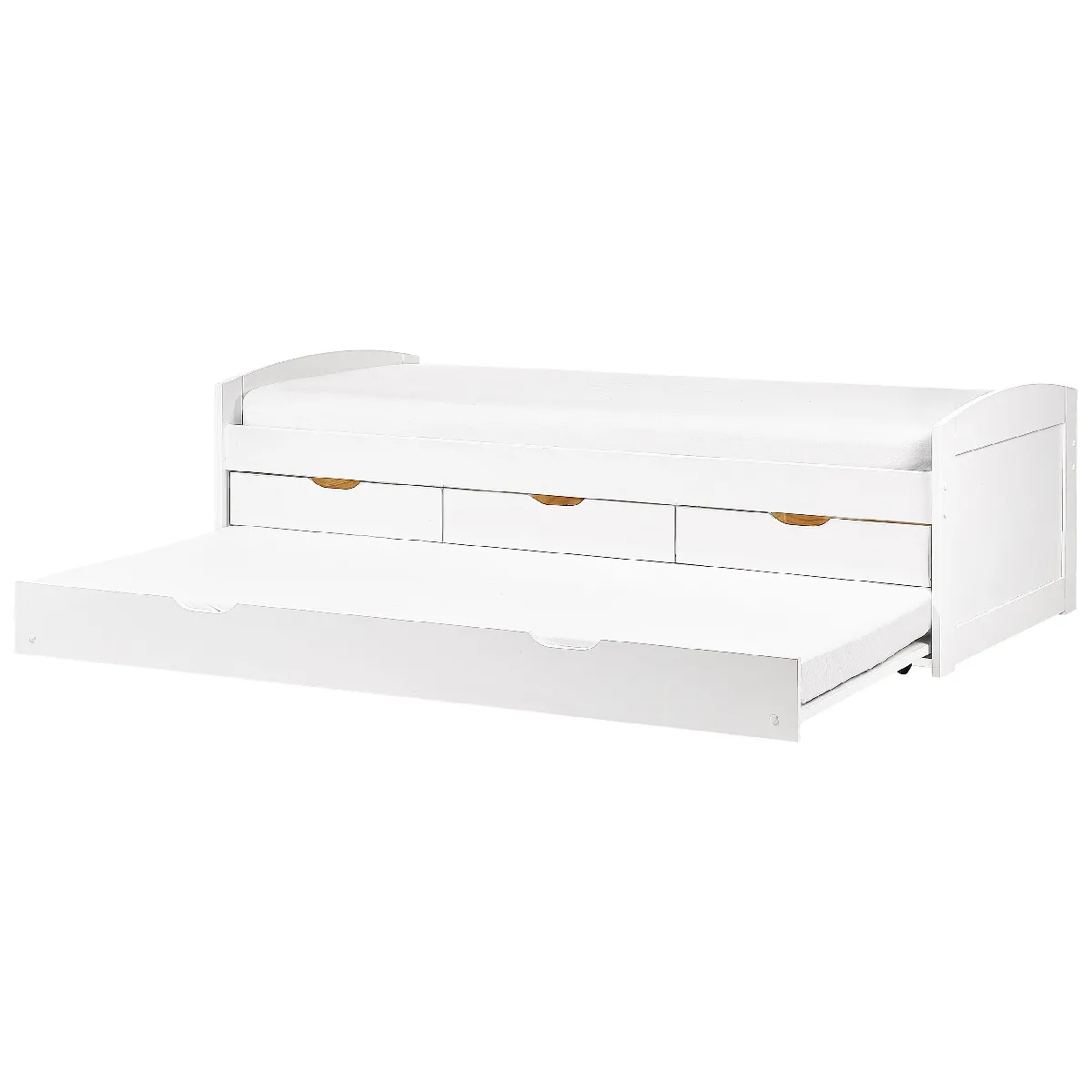 Lit gigogne en bois 90 x 200 cm blanc PETIVILLE