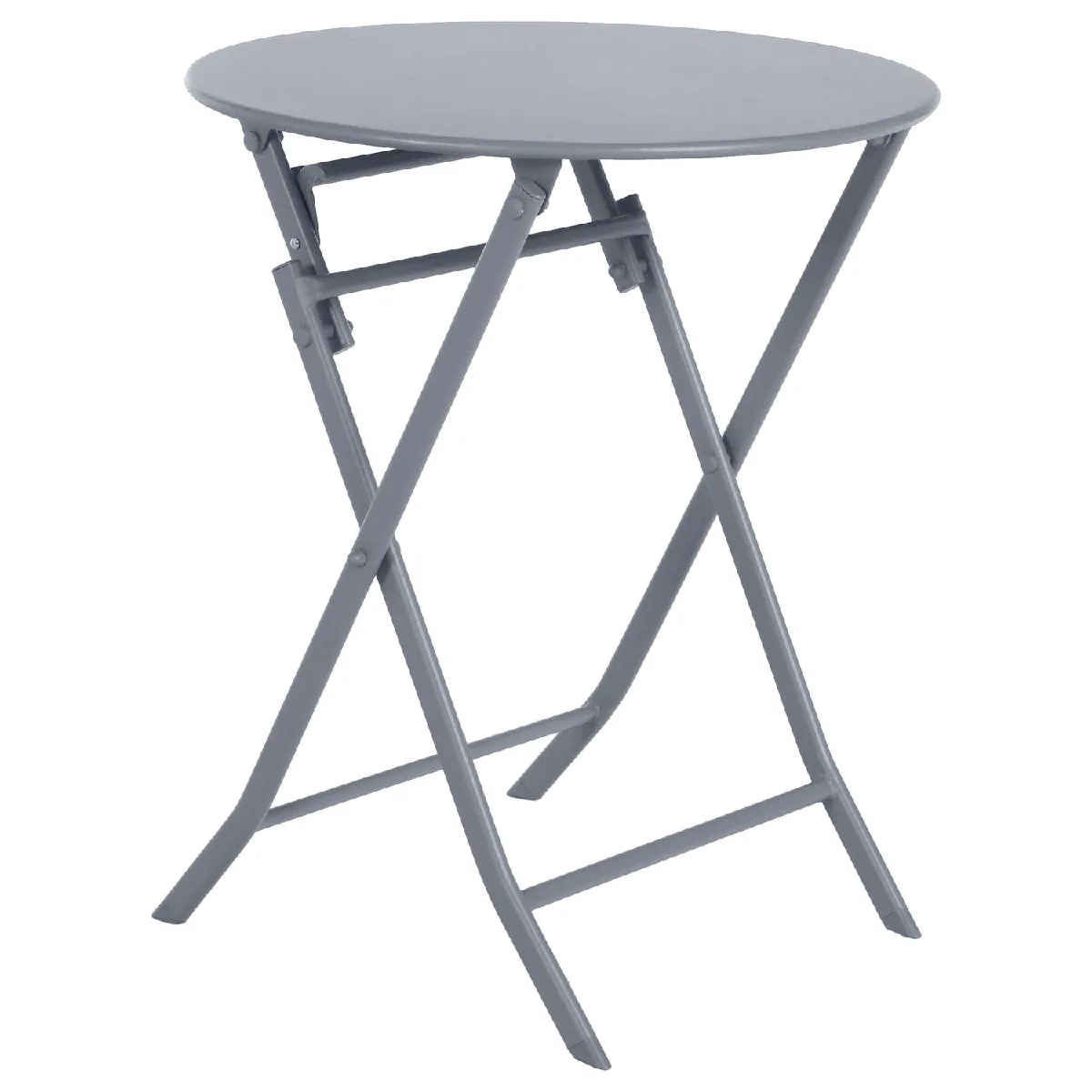 Table de jardin pliante ronde Greensboro - 2 Places - Gris quartz