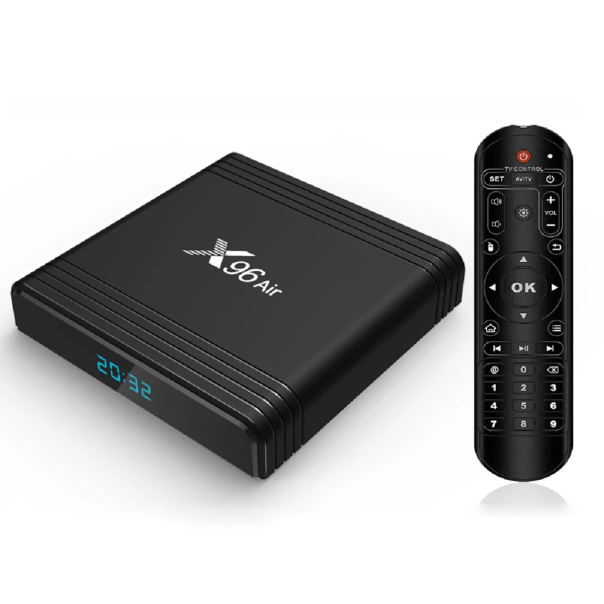 X96 Air Smart TV Box Android 9.0 8K décodage vidéo Amlogic S905X3 UHD 4K Lecteur multimédia 2.4G WiFi 100M LAN