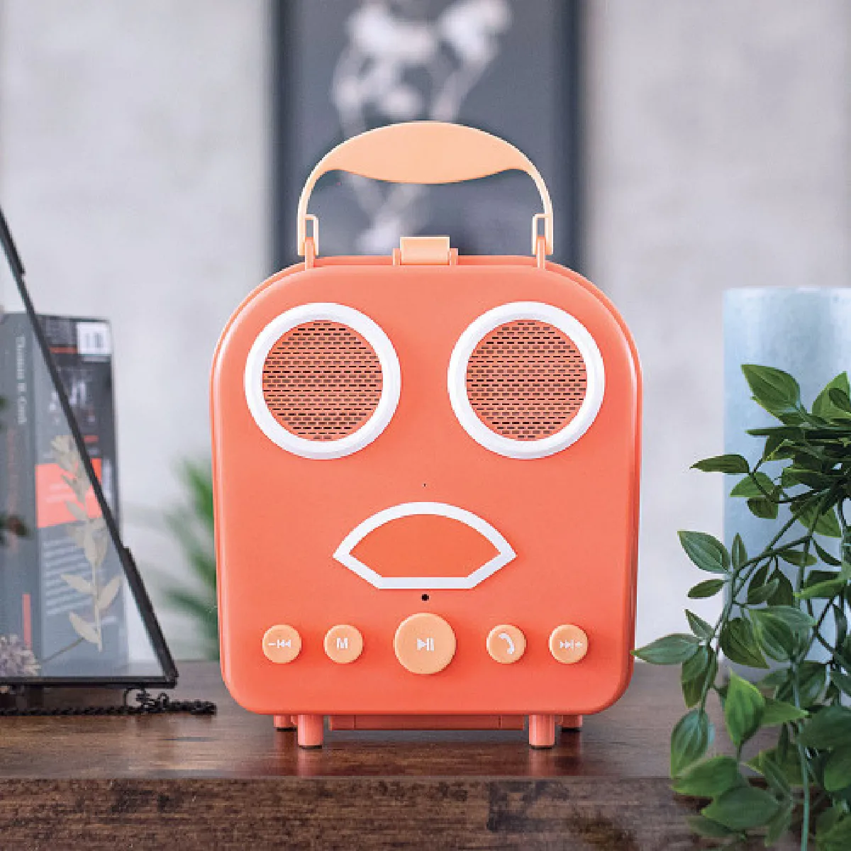 Radio design et enceinte Bluetooth orange FACESOUND