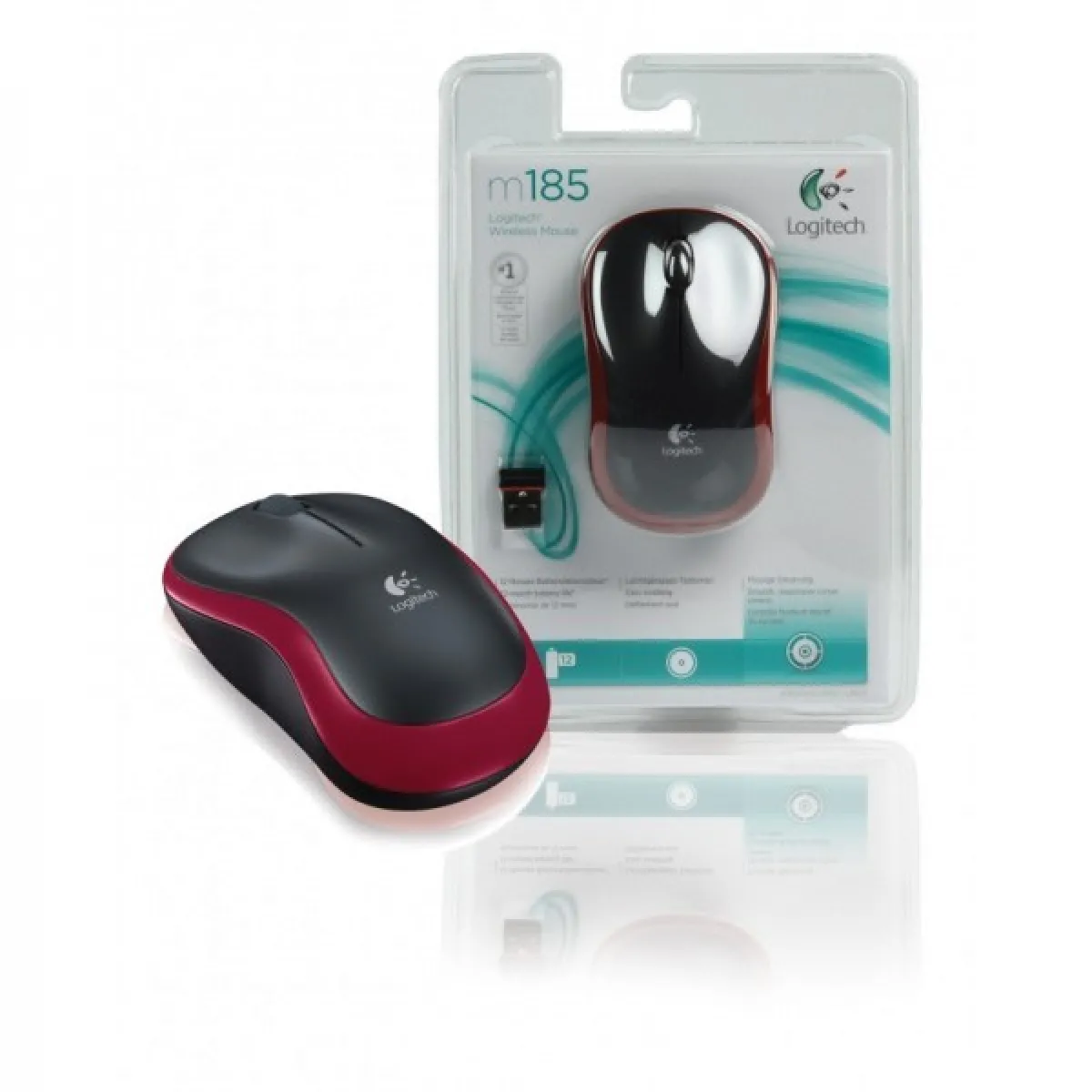 Souris rouge sans fil M185