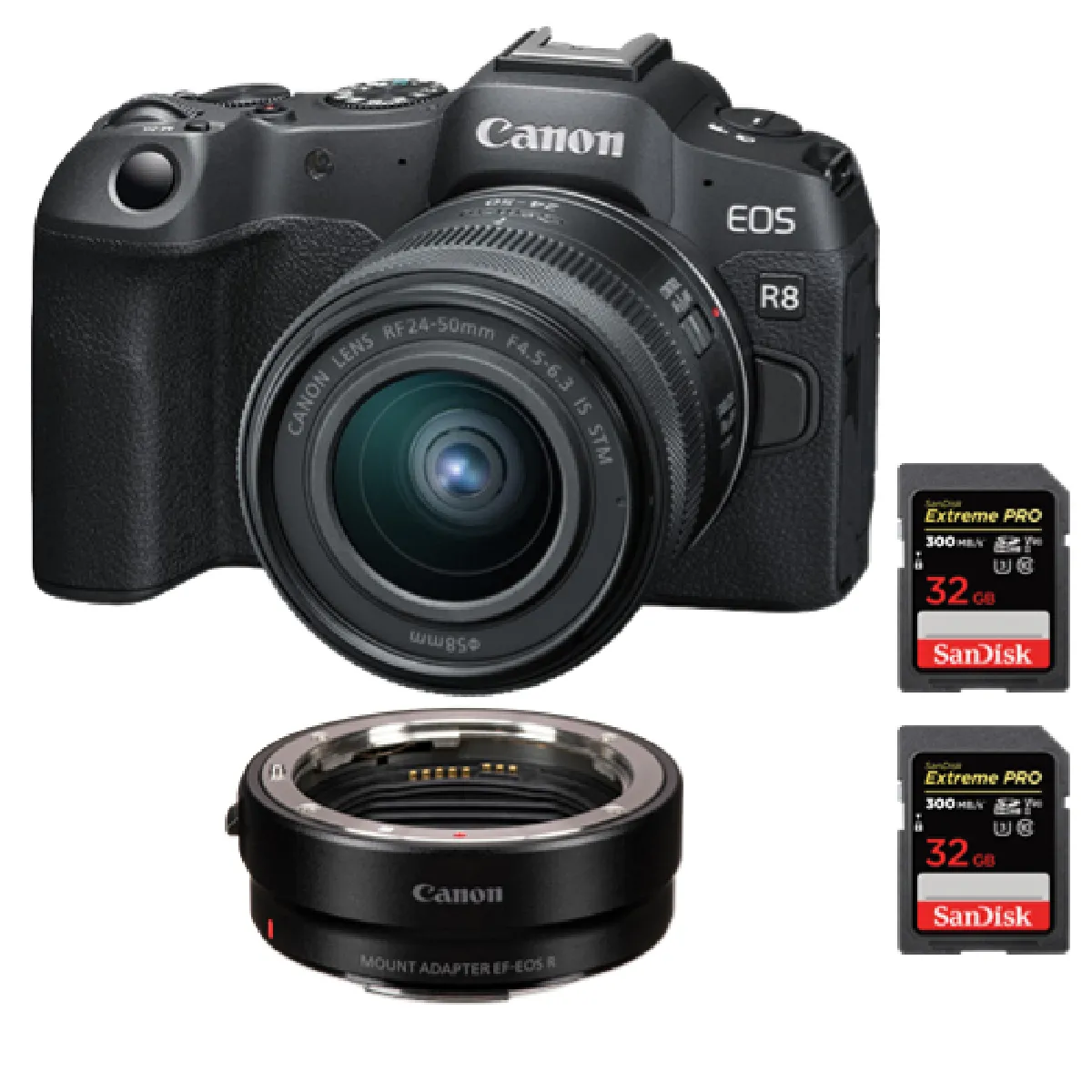 canon-eos-r8-boitier-objectif-rf-24-50-mm-f-4-5-6-3-is-stm-ef-eos-r-sandisk-32-go-2-pieces-0603765651663