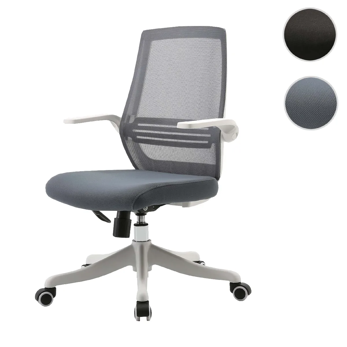 SIHOO Chaise de bureau ergonomique moderne respirante, soutien de la taille, accoudoir relevable ~ gris