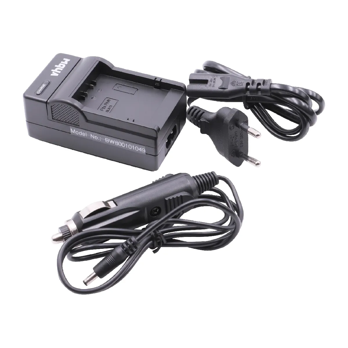 CHARGEUR SECTEUR 220V + VOITURE 12V pour BATTERIE PANASONIC BMW-BLB13, DMW-BLB13E pour LUMIX DMC-G1, DMC-GH1, DMC-G10K, DMC-G2K, DMC-G2W