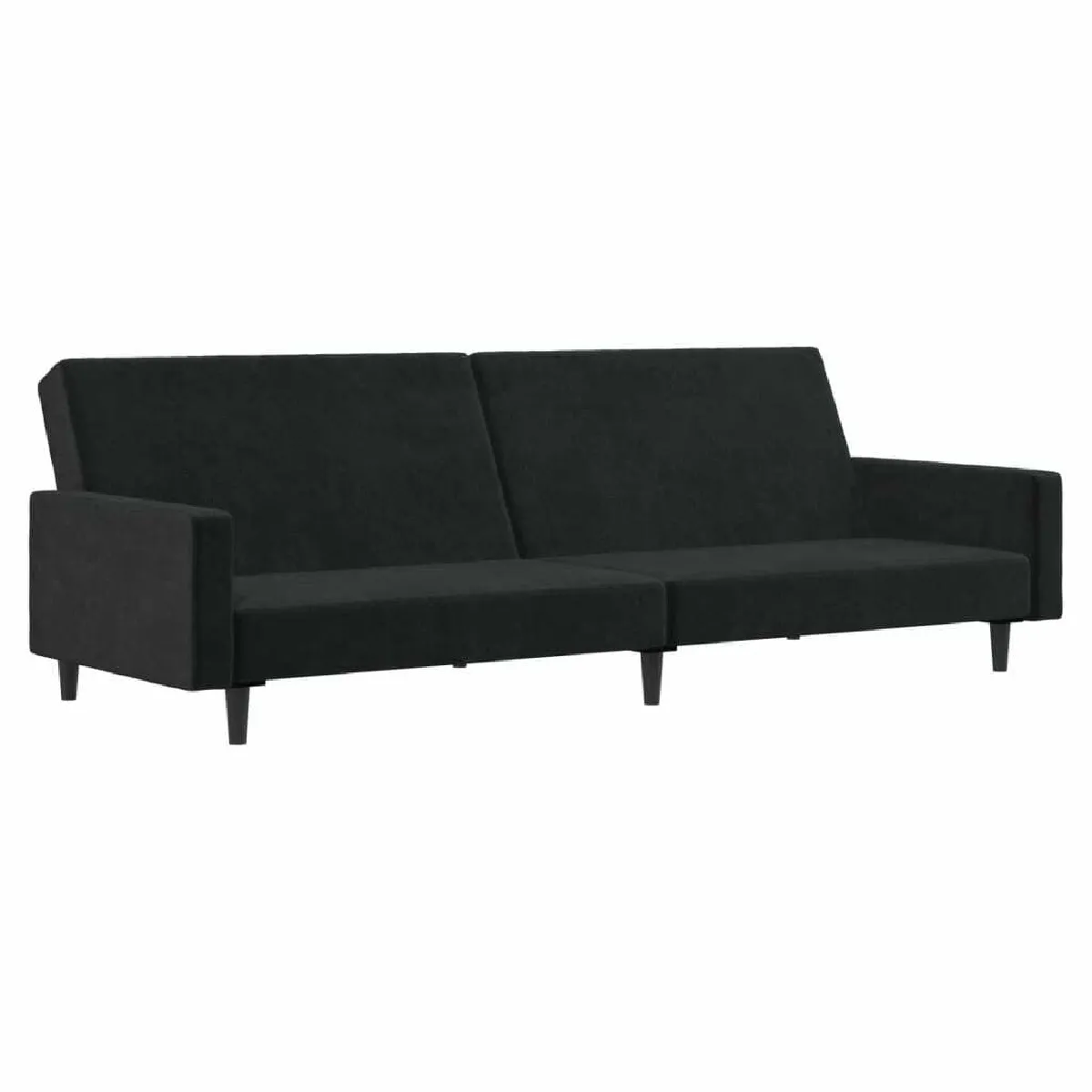 Canapé-lit convertible, Clic-Clac 2 places noir velours -GKD61415