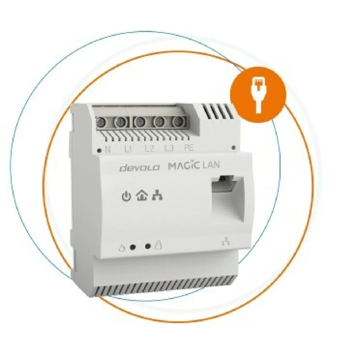 Devolo Magic 2 LAN DINrail 2400 Mbit/s Ethernet/LAN Blanc 1 pièce(s)