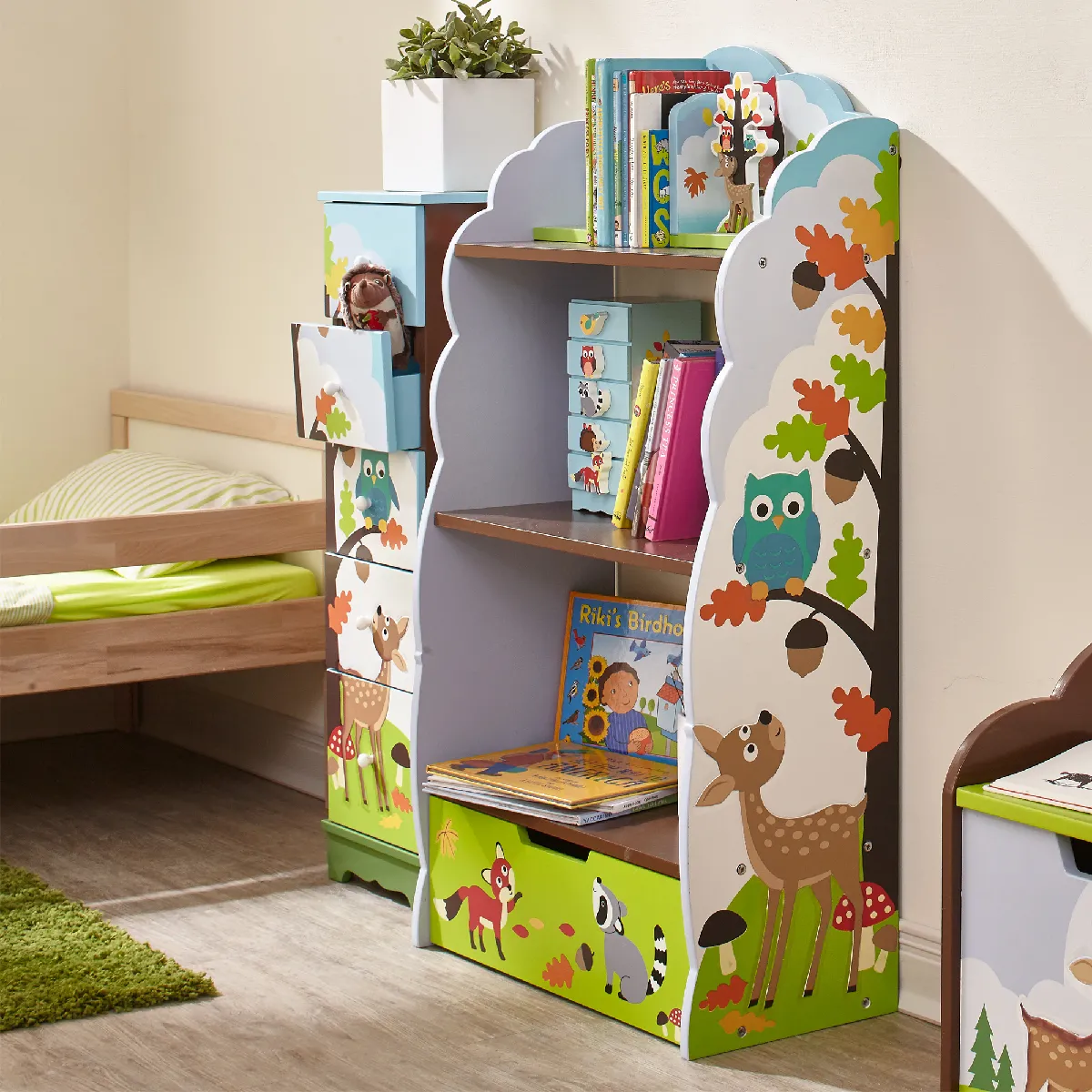 Fantasy Fields - Étagère bibliothèque en bois bleu pour enfant TD-11704A