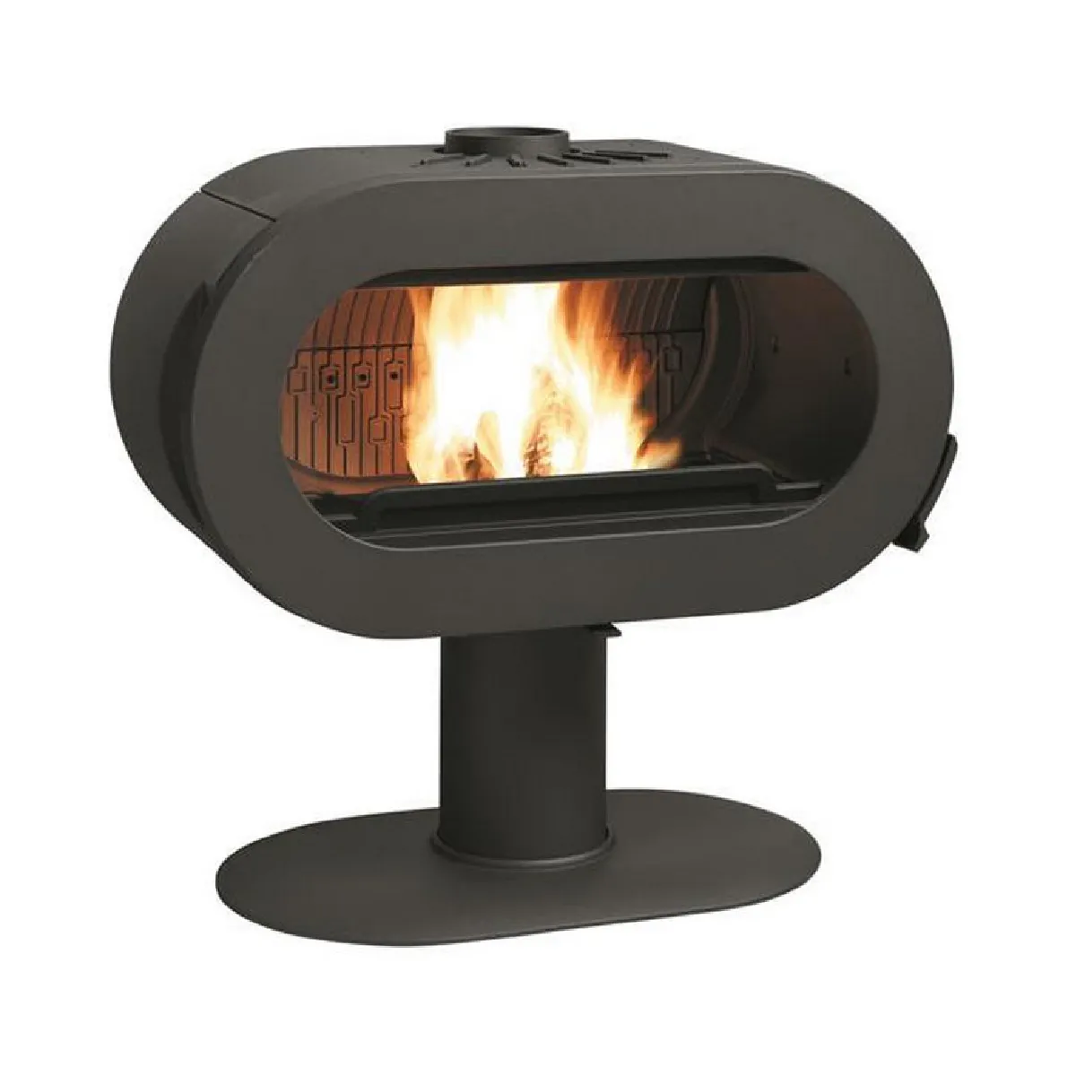 Poêle à bois fonte 10kw noir - p648044 - INVICTA