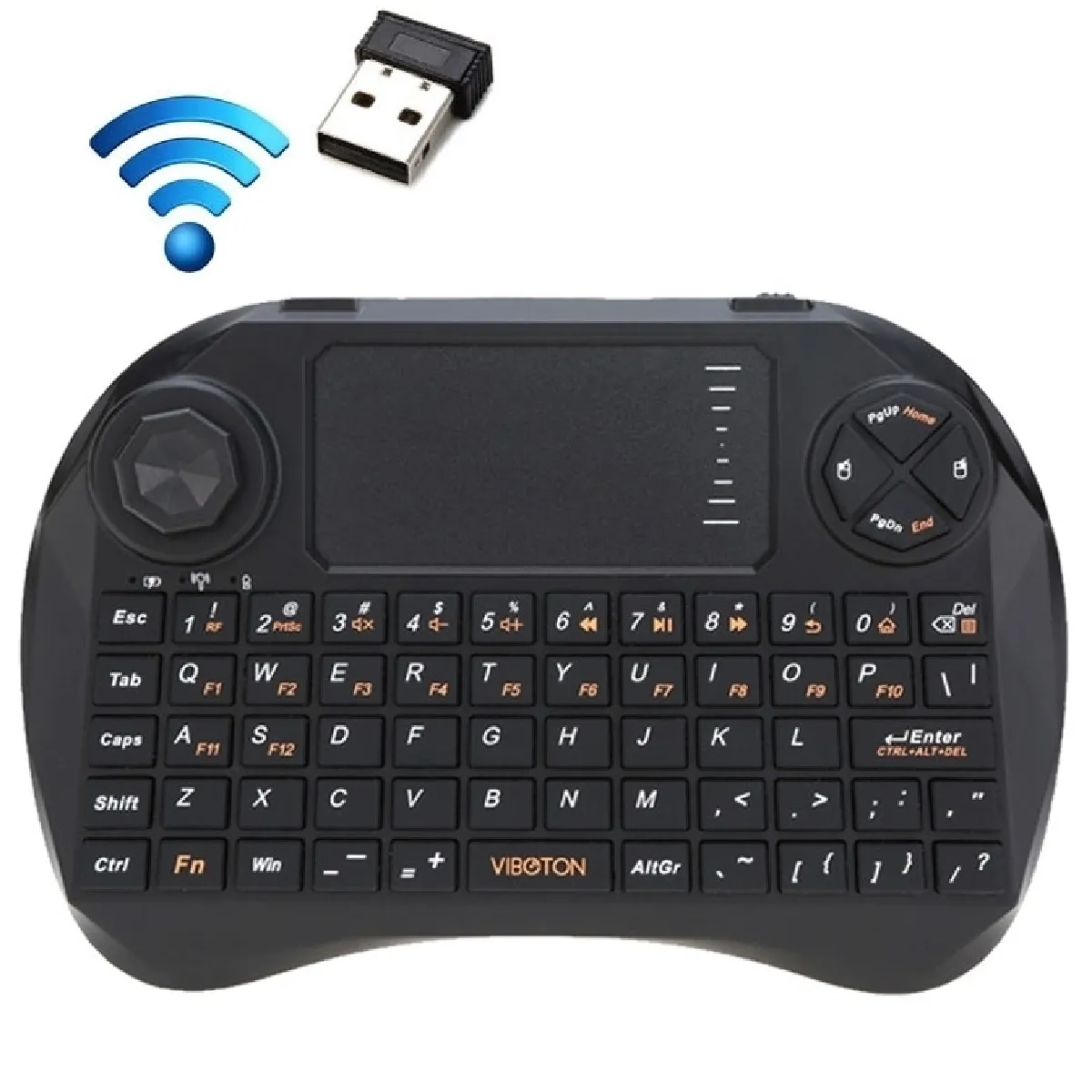 Pour PC / Pad / noir Android / Google TV Box / XBOX360 / PS3 Playstation 3 / HTPC / IPTV X3 83 touches QWERTY 2,4 GHz Mini clavier sans fil avec Touchpad et 3 LED indicateur