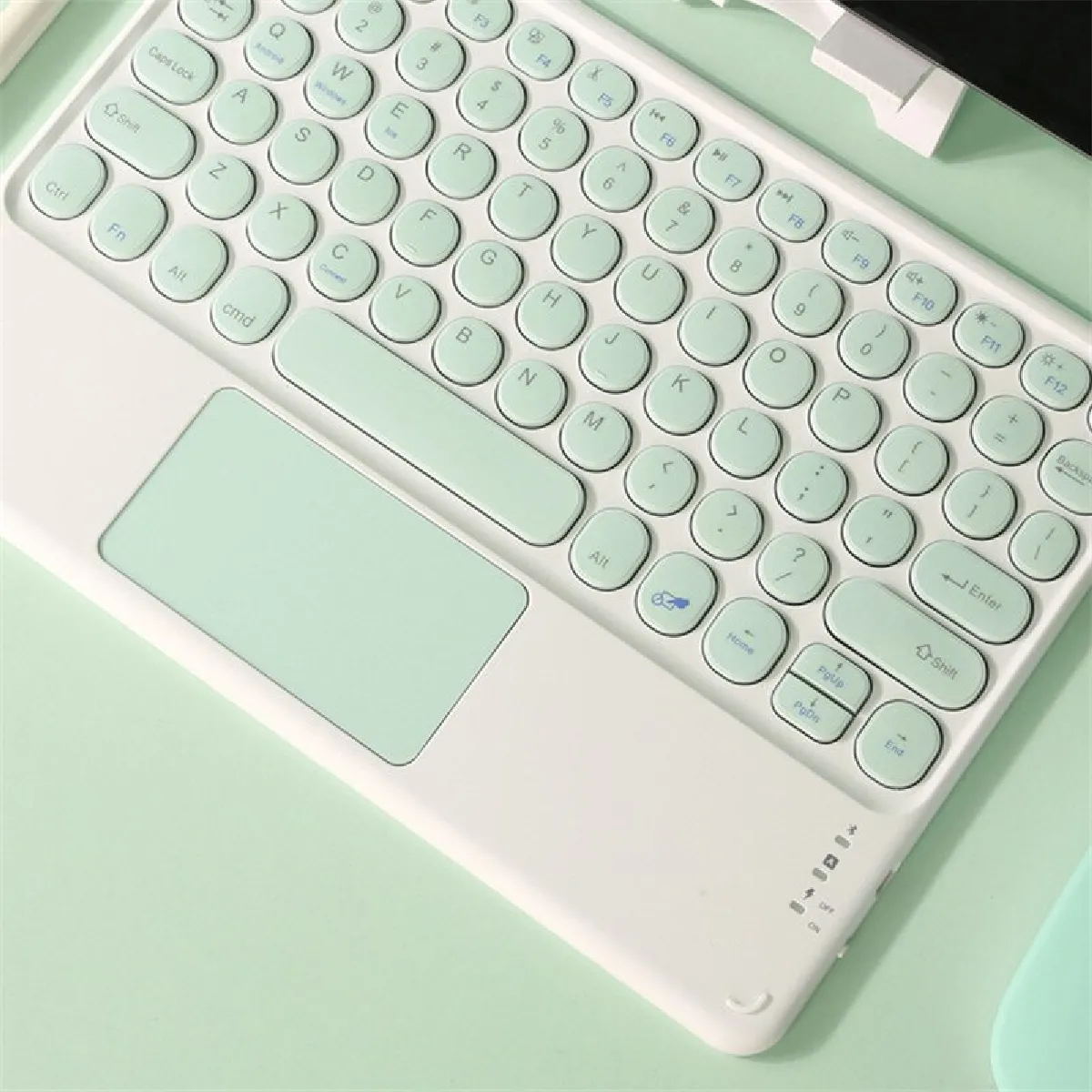 Bluetooth sans fil pour iPad Clavier tactile Tablette pour iPad Clavier externe sans fil de 8ème génération - Clavier (vert)