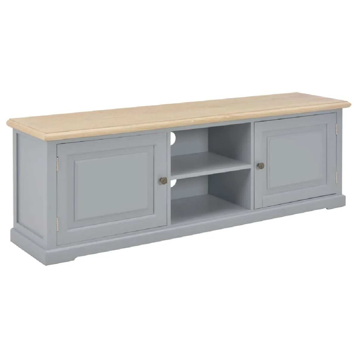 Meuble télé buffet tv télévision design pratique gris 120 cm bois 2502191/2