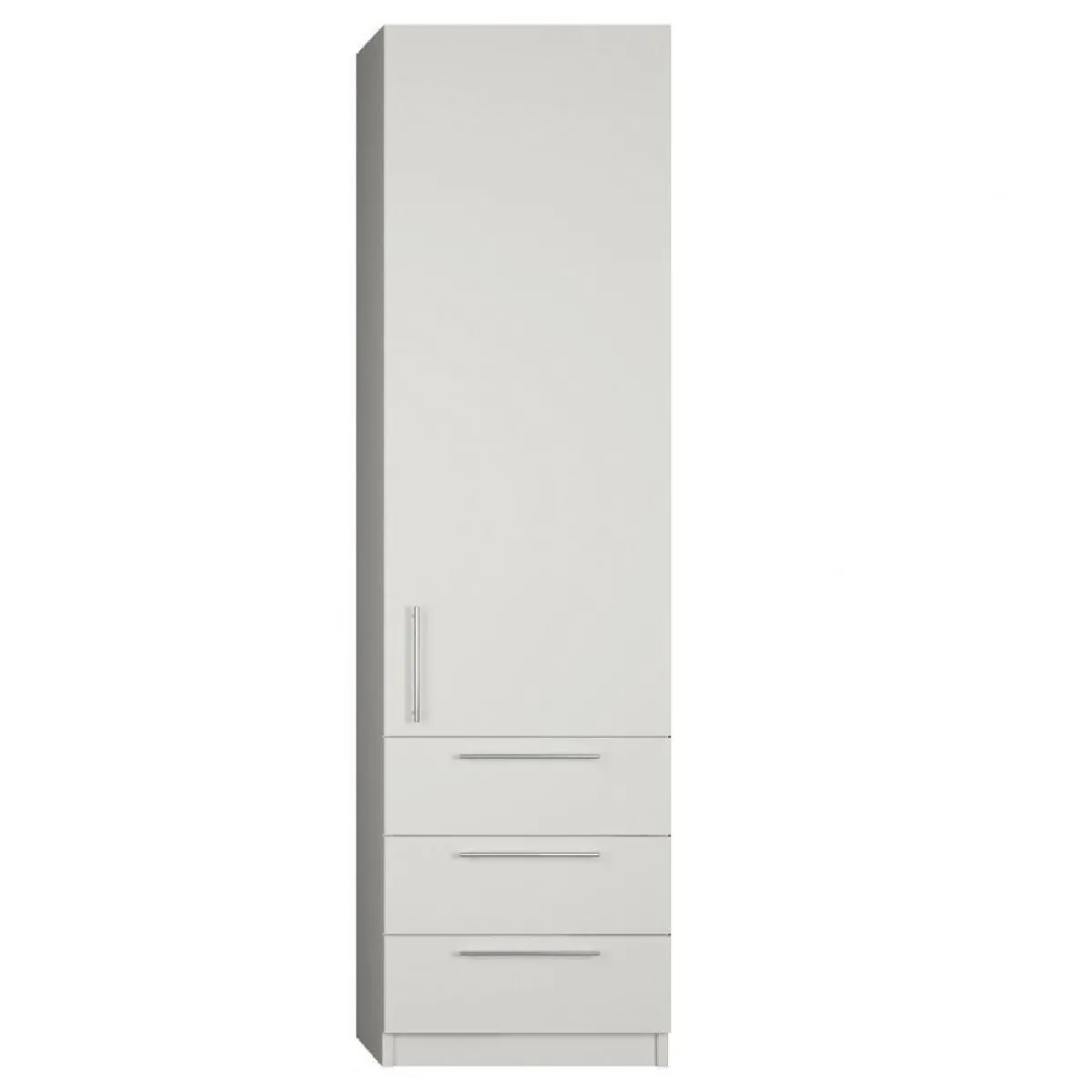 Armoire de rangement 1 porte 3 tiroirs blanc mat largeur 50 cm profondeur 42 cm