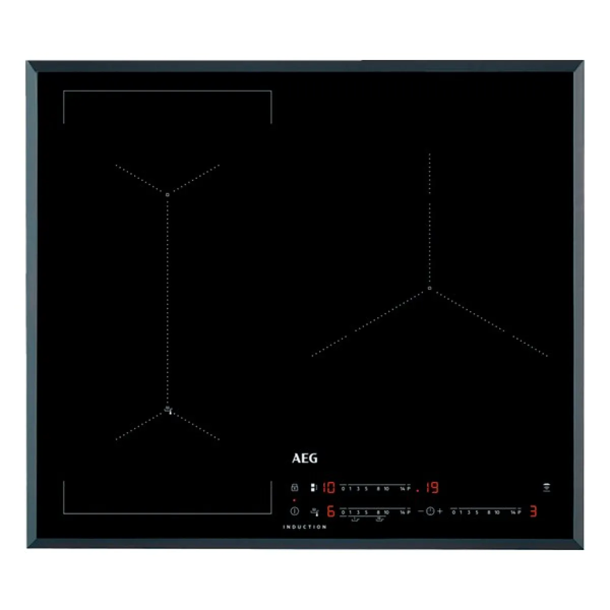 Plaque à Induction Aeg IAE6344SFB Noir (3 Zones de cuisson) 60 cm