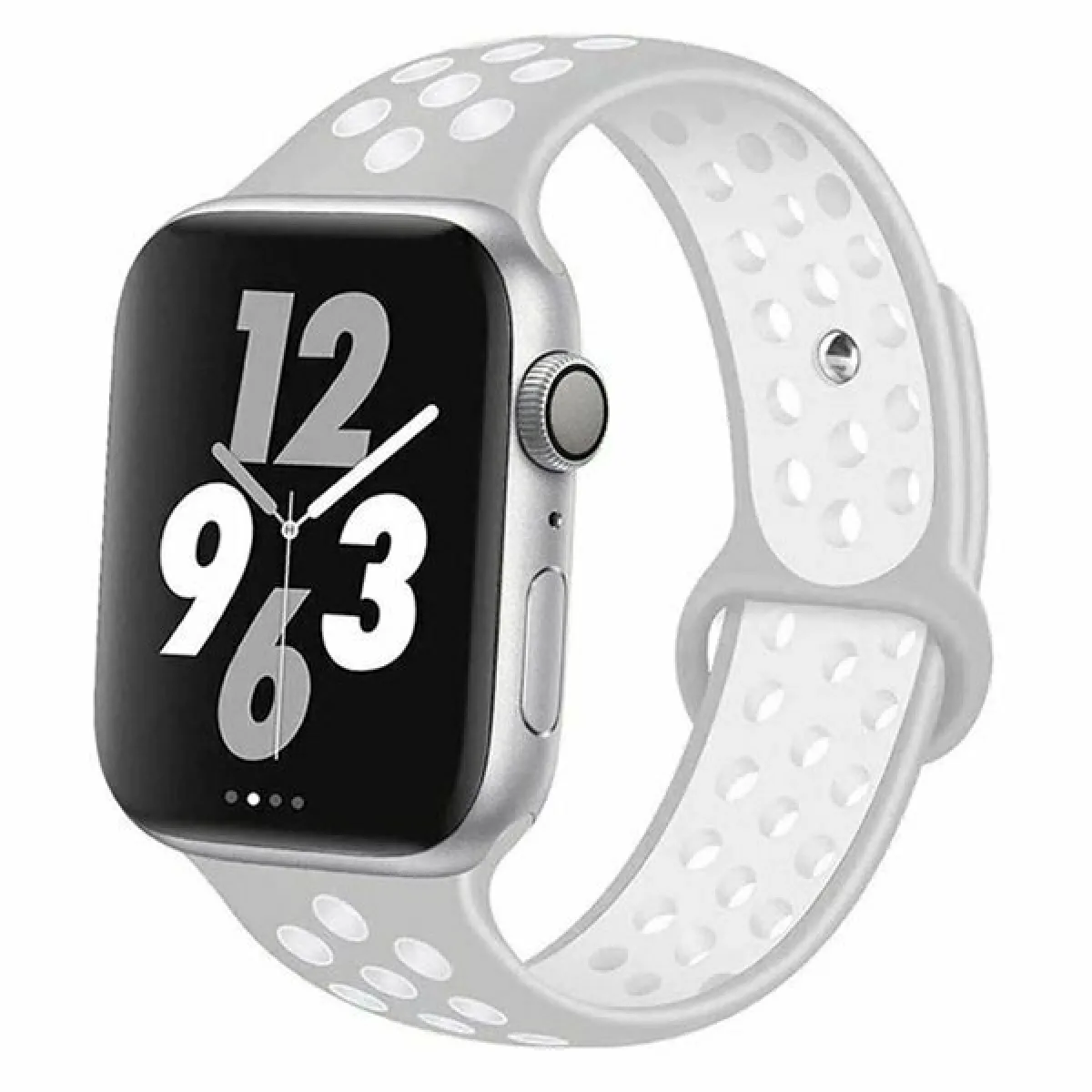 Bracelet SportyStyle pour Apple Watch Series 8 - 41mm - Gris / Blanc