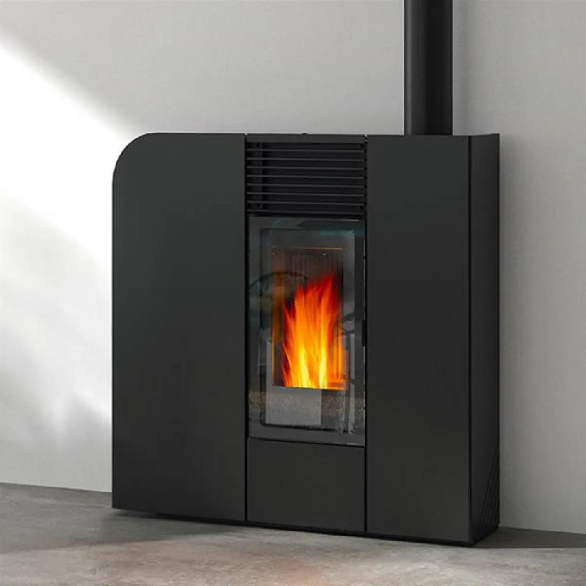 Poêle à granulés de bois 9kw noir - 491010noir - GODIN